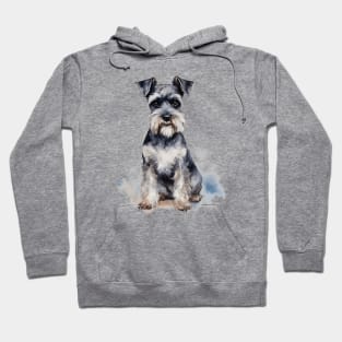 Miniature Schnauzer Watercolor Style Hoodie